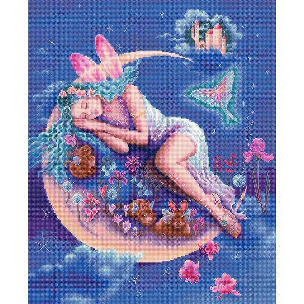 Набор для вышивания нитками LetiStitch, Вечерние сны 38х31см