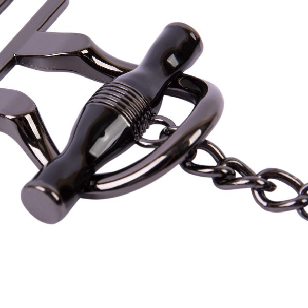 Застежка декоративная металл 100х56 мм, 10 шт, 06 черн.никель (черный), Micron GH 1068