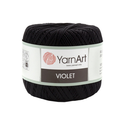 Пряжа YarnArt (ЯрнАрт) Violet / уп.6 мот. по 50 г, 282м, 999 черный