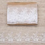 Кружево капроновое широкое 110 мм / 3.4 м (±4 см) 0574-5001, белый