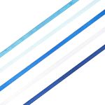 Набор атласных лент 5 цветов по 6.0 мм / 23 метра, голубой микс