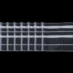 Лента (тесьма) шторная: сборка параллельная (1:2.5) 60 мм / 50 метров, (2 ряда петель, 2 шнура), прозрачный, C701M