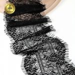 Кружево шантильи (реснички) 120 мм, цв.2 черный, 3 метра, Kruzhevo