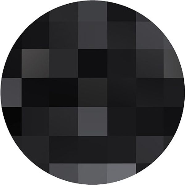 Стразы клеевые стекло 14 мм, 24 шт, черный (Jet), Preciosa 438-11-302 i