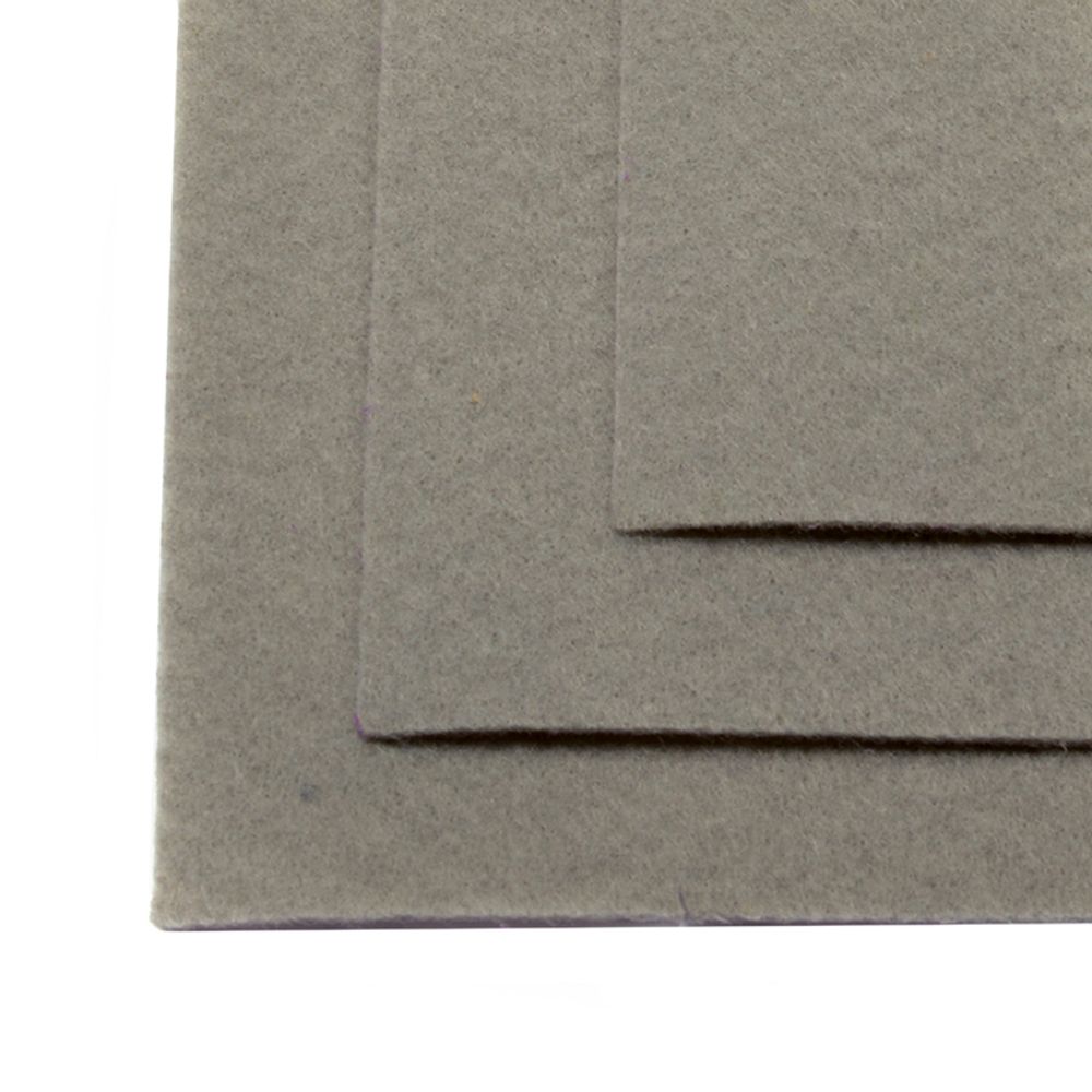 Фетр листовой мягкий 1.0 мм, 20х30 см, 10 шт, цв. 648 св.серый