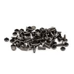 Хольнитены сумочные ⌀7 мм, h=9 мм, двухсторонние, BIG, темное серебро, 100 шт