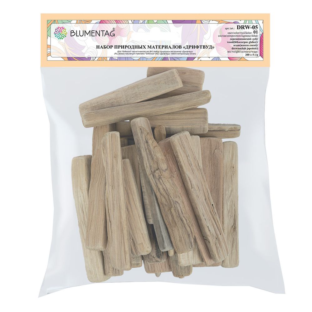 Набор природных материалов дрифтвуд 200 г,±5 г, 01, Blumentag DRW-05