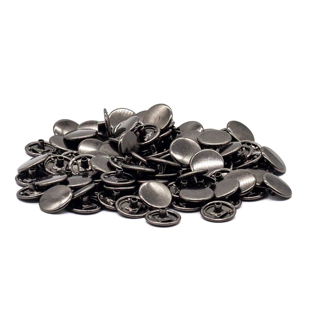 Часть кнопки Альфа (S-образная) ⌀12 мм (A-часть), 012/05, цв.чер.никель, 100 шт, BIG