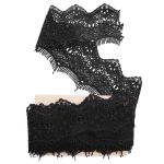 Кружево гипюр (плетёное) 72 мм / 9.14 метров, C580 черный