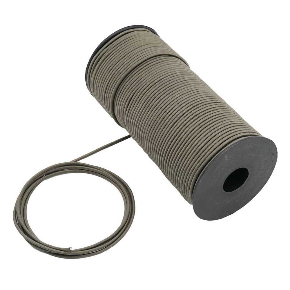 Резинка шляпная (шнур эластичный) ⌀2.5 мм / 100 метров, С282 -оливковый