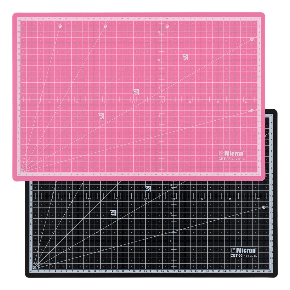 Коврик (мат) для резки двусторонний 45х30 см, (А3), п/п термоэластопласт, CET-03, Micron