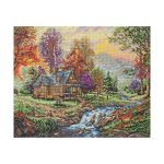 Набор для вышивания нитками Maia, Убежище в горах 27х34см