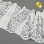 Кружево бельевое эластичное 190 мм / 3 м, 6392, цв.004 белый, Kruzhevo