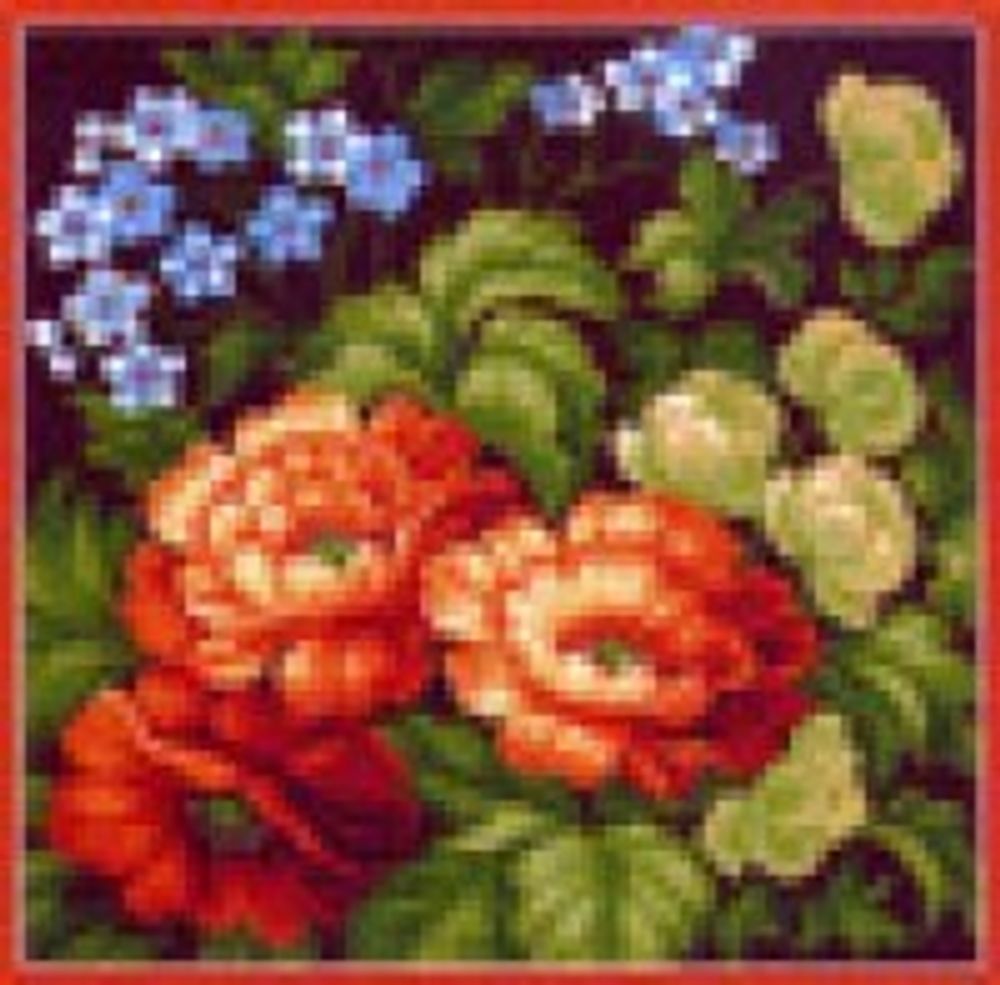 Матренин Посад, Розовые цветы 41х41 см
