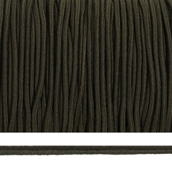 Резинка шляпная (шнур эластичный) ⌀2.0 мм / 100 метров, цв.F328 хаки
