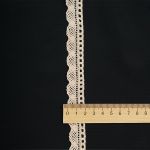 Кружево вязаное (тесьма) 20 мм / 13.72 метра, хлопок, неотбеленный, 3AR3376