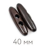 Пуговицы деревянные 40 мм, 24 шт, дерево, №304 т.коричневый, Blitz DRN 0120