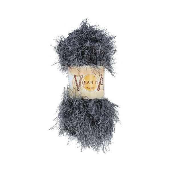 Пряжа Visantia Kuzu / уп.5 мот. по 100г, 55м, 13 черно-белый