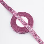 Лента декоративная с принтом Бабочки 20.0 мм / 45.72 метра, сиреневый, 4001