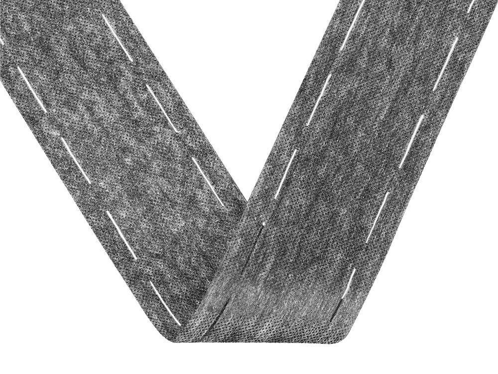 Лента корсажная клеевая перфорированная 60.0 мм / 200 метров, 70 г/м², цв. серый, 20170 9/1/40/1/9, БрючникоФФ