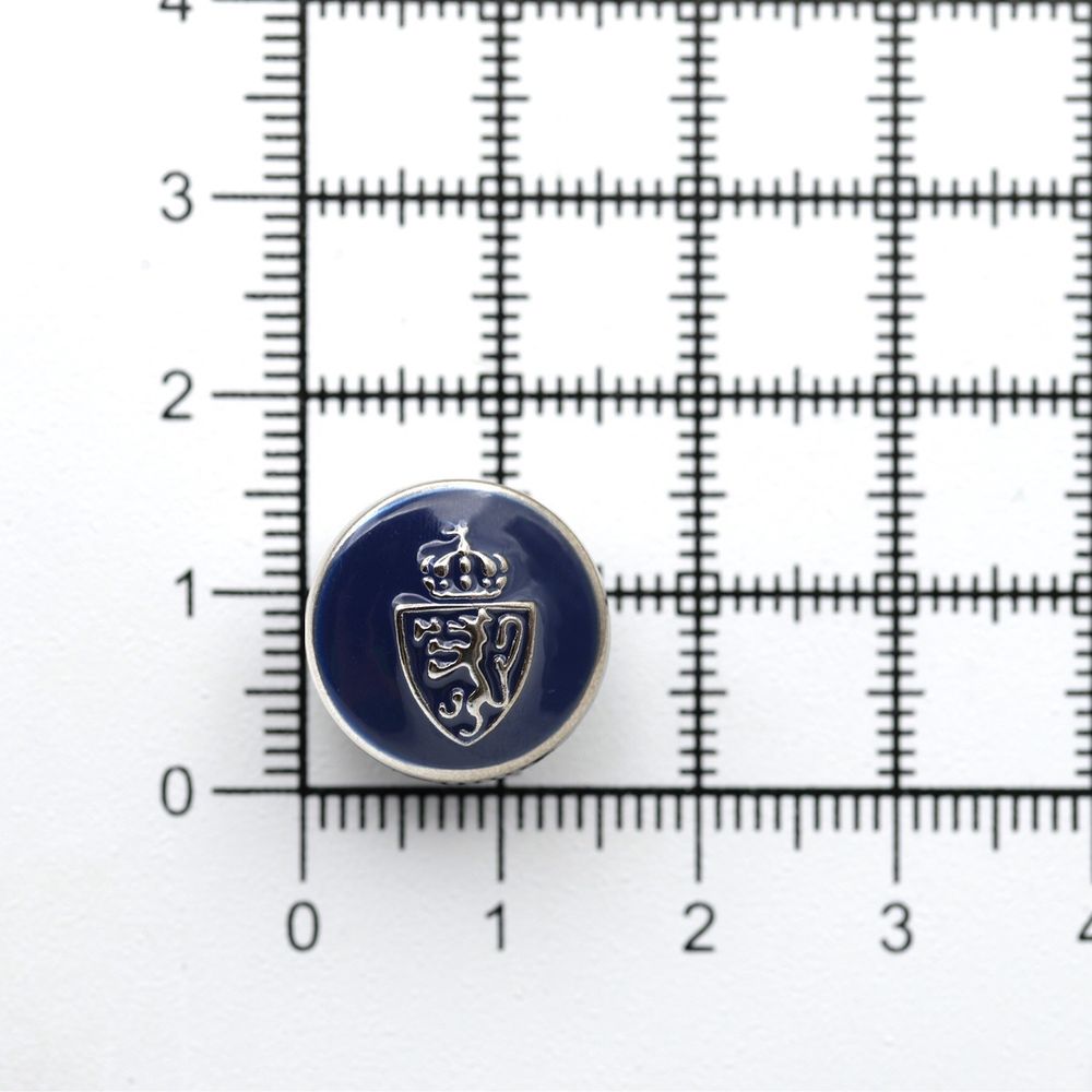 Пуговицы на ножке 24L (15мм), пластик (n.blue (синий/черный никель)), 36 шт, PS39