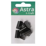Концевик для ленты, 10 мм, 6 штук, Astra&Craft (черный) 4AR2030
