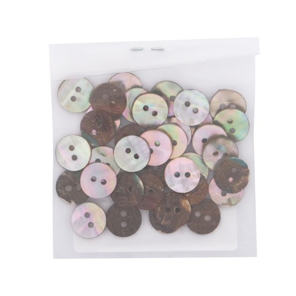 Пуговицы на 2 прокола 20L (12,5мм), ракушка (A-Natural (натуральный)), CN-S003A, 36 шт