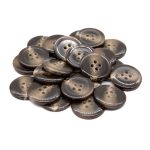 Пуговицы 4 прокола мужская костюмные 543294/4 40 (5406 коричн, глянц.), 24 шт