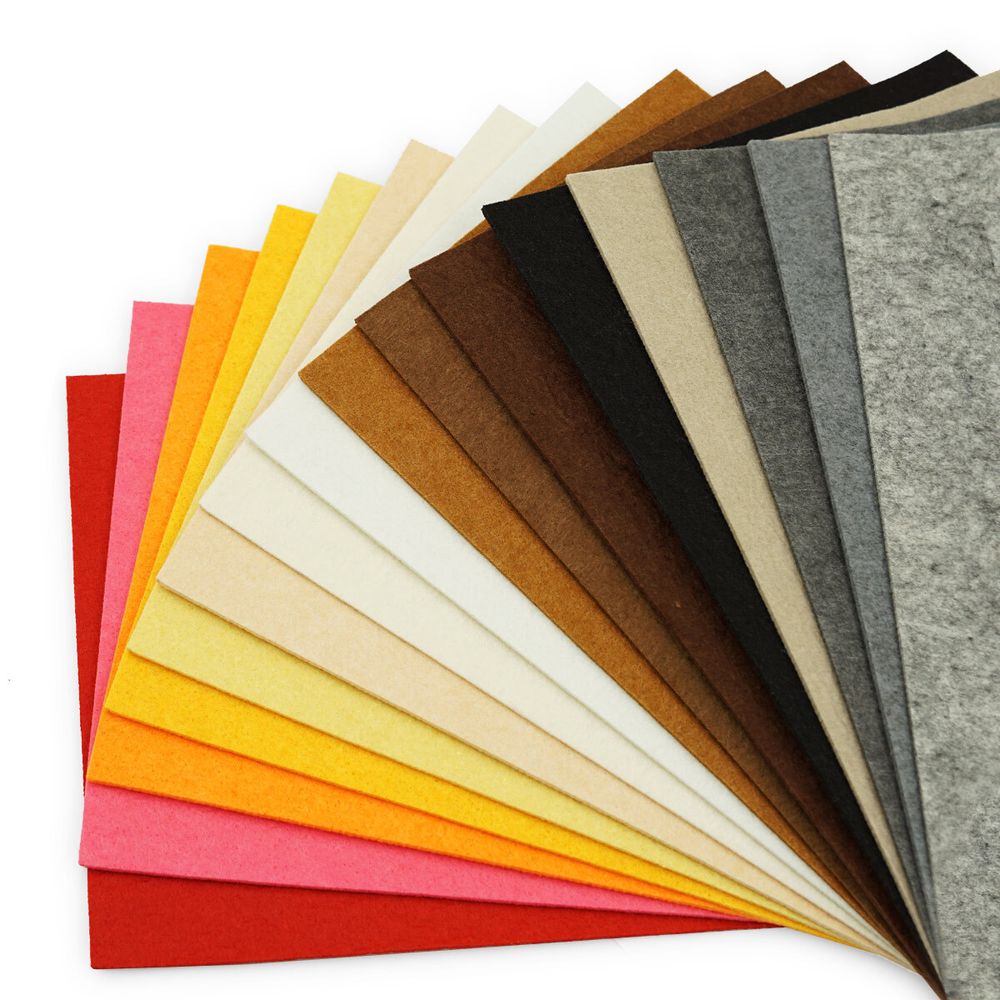 Фетр листовой жесткий 3.0 мм, 20х30 см, ассорти, 16 штук Astra&Craft (2)