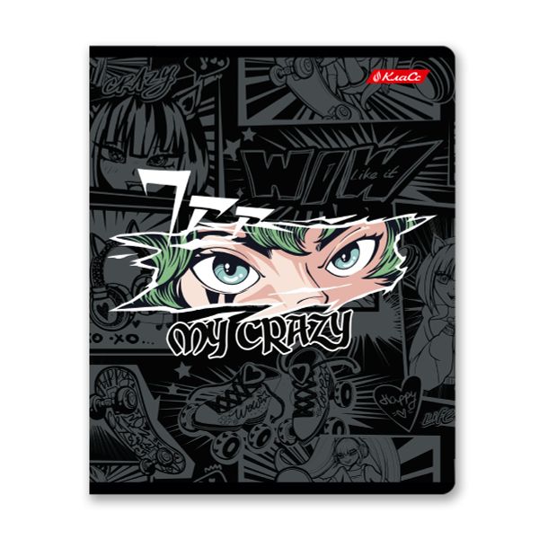 Тетрадь ученическая общая, A5+ 48 л. на скобе 65 г/м², белизна 100%, 10 шт, линия в термоусадочной пленке, 000755 Я-крейзи, Светоч 48ТЕТл-001