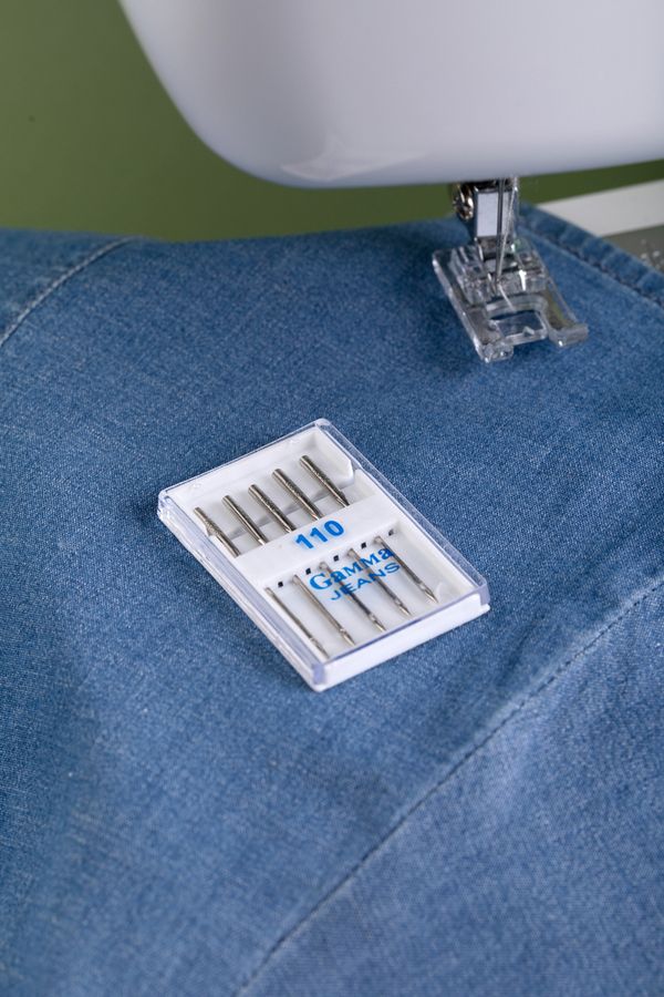 Иглы для швейных машин для джинсы 130/705 H, №110, 5 игл, М, Gamma NJ №110