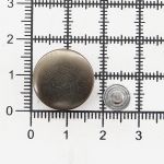 Пуговицы джинсовые ⌀17 мм, фиксированная ножка, сталь, гладкая, черный никель, 100 шт, New Star