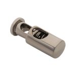 Фиксатор (зажим) для шнура металл 20х8 мм, ⌀3.5 мм, металл (чер.никель), 20 шт