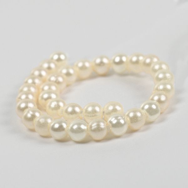 Бусины пластик (перламутр) ⌀6 мм, цв.001 молочный, уп.500г (4838 шт), Magic4Hobby