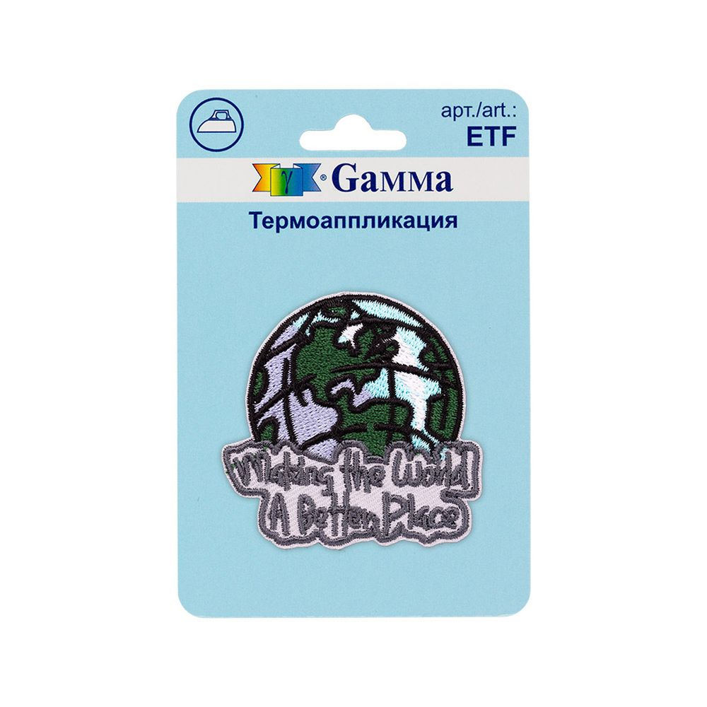 Термоаппликация №04, 1 шт, 02-403 Making the World 5.2х5.2 см, Gamma ETF