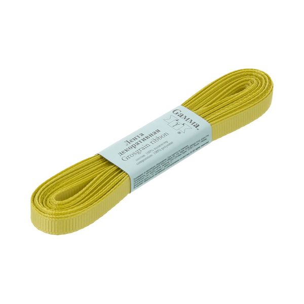 Лента репсовая нарезка 06.0 мм / 10 шт по 5.4 метра, 060 св.оливковый, Gamma GR-06