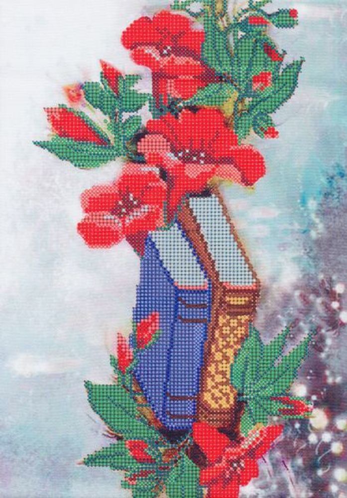 Рисунок для вышивания Alisena, Книжки и цветы, 35х22 см