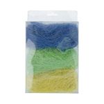 Сизалевое волокно 30 г,±3 г, 10 Св. желтый/св.зеленый/синий, Blumentag BMG-30 MIX