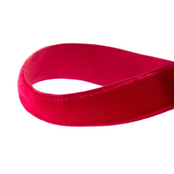 Лента бархатная (тесьма) 20.0 мм / 10±0.5 метров, рис. 8319, цв.11 малина