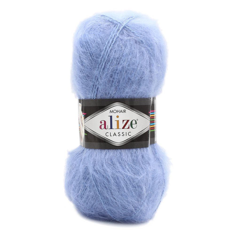 Пряжа Alize (Ализе) Mohair Classic New / уп.5 мот. по 100 г, 200м, 040 голубой A