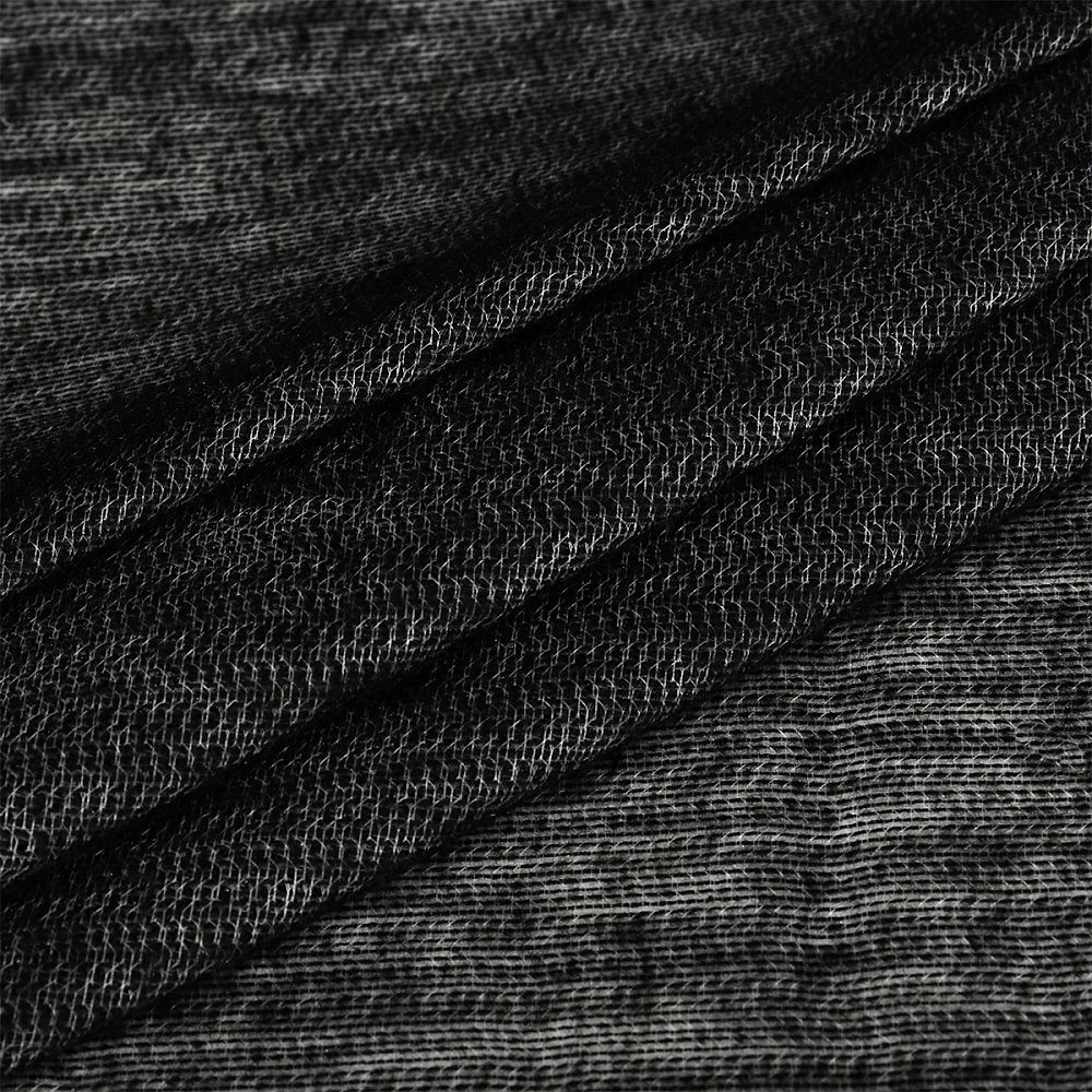 Дублерин трикотажный 80 г/м², 150 см / 100 метров, 132 TD/BK черный, IdealTex