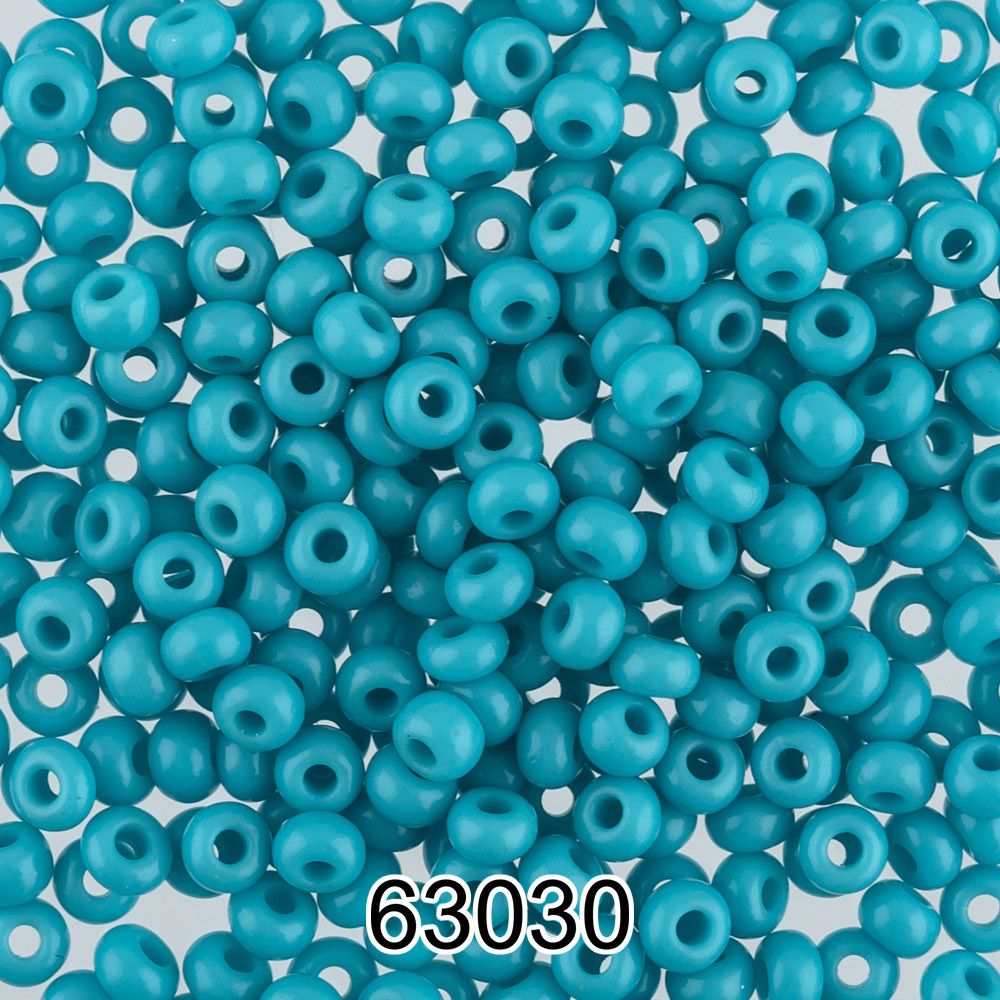 Бисер Preciosa 10/0 (2.3 мм), 500 г, 63030 (Ф293) бирюзовый