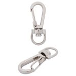 Карабин металл 10.0 мм (13х37 мм), цв.никель, 20 шт