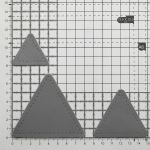 Набор заплаток пришивных из кожи, треугольник равностор. 4, 6 и 8см, с перфорацией, 3 шт (07 серый), 9406