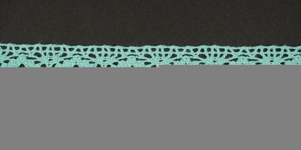 Кружево вязаное (тесьма) 25 мм, цв.мятный, Alfa, 25 метров, AF-196-075