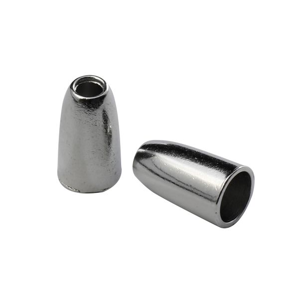 Наконечник для шнура металл колокол ⌀3,5/6,5 мм, 14х8 мм, мет. цв.никель, 20 шт