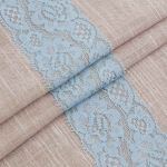 Кружево эластичное (стрейч) 58 мм, JD040 голубой, 20 м