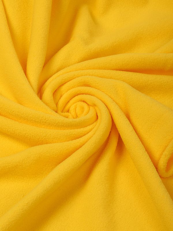 Флис 2-сторонний 190 г/м², 150 см / 2 метра, TBY-0059-001.2, цв.S001 желтый