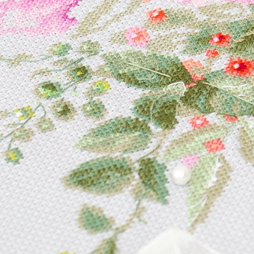 Набор для вышивания нитками Чудесная игла, Букет с амариллисом 36х27см