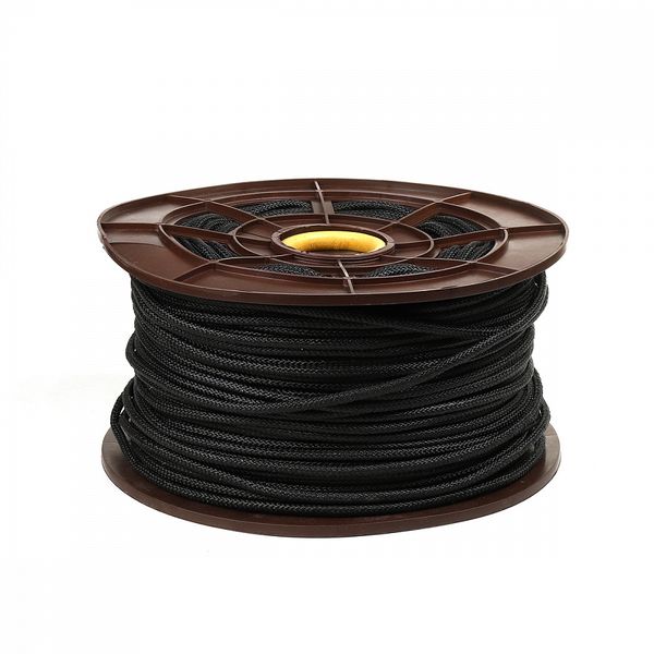 Шнур полипропилен круглый ⌀8.0 мм / 200 метров, плетеный, черный